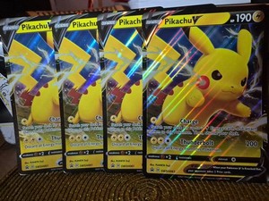 Lot Of 4 Pikachu V SWSH061 Shining Fates 2021 Jumbo Oversized Pokemon Promo Card