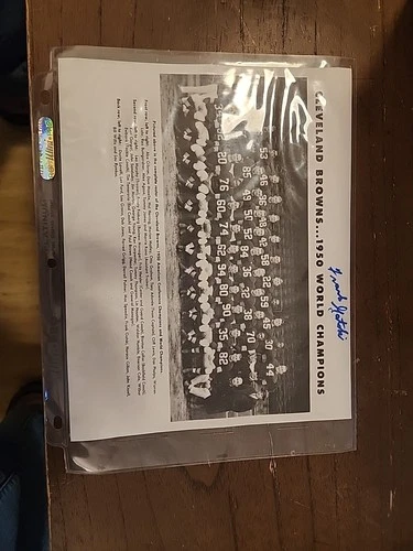 Nice 1950 Cleveland Browns World Champions 8x10 Photo Signed By Frank Gotski...