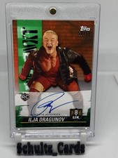 Ilja Dragunov 2021 RARE ROOKIE RC GREEN AUTO /99 SP Topps WWE NXT Autograph UK