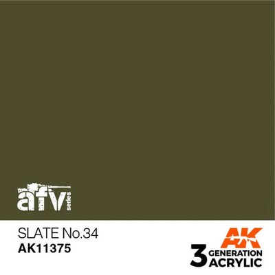 AK Interactive AK11375 Acrylic 3G AFV Slate No.34 17ml