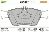 Valeo Bremsbelagsatz, Scheibenbremse 301357 FüR MERCEDES-BENZ
