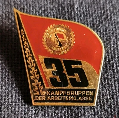Abzeichen DDR: 35 Jahre Kampfgruppen der Arbeiterklasse 1988 MdI VP - Bild 1 von 3