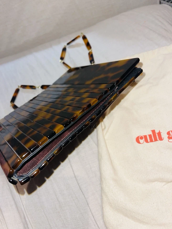 Bolso Bandolera Cult Gaia Dixie Tortuga Acrílico Cadena Correa Asa Cartera Bolsa para el Polvo Foto 3 de 4
