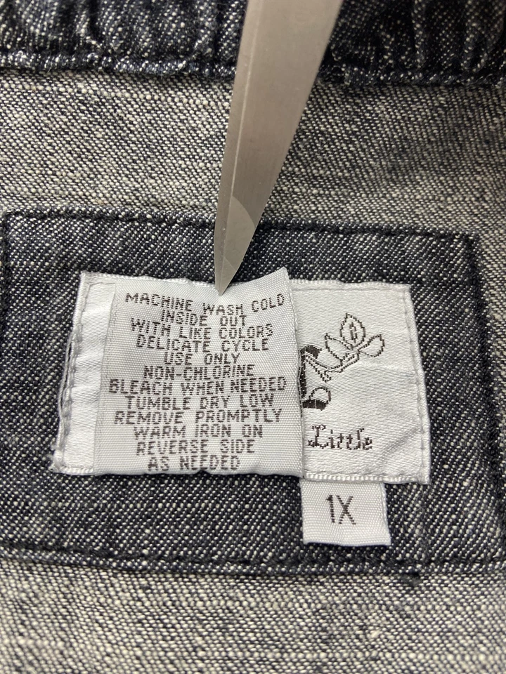 Chaqueta LAL Live A Little para mujer 1X Parka utilitaria bolsillos abotonados abrigo largo Foto 4 de 4