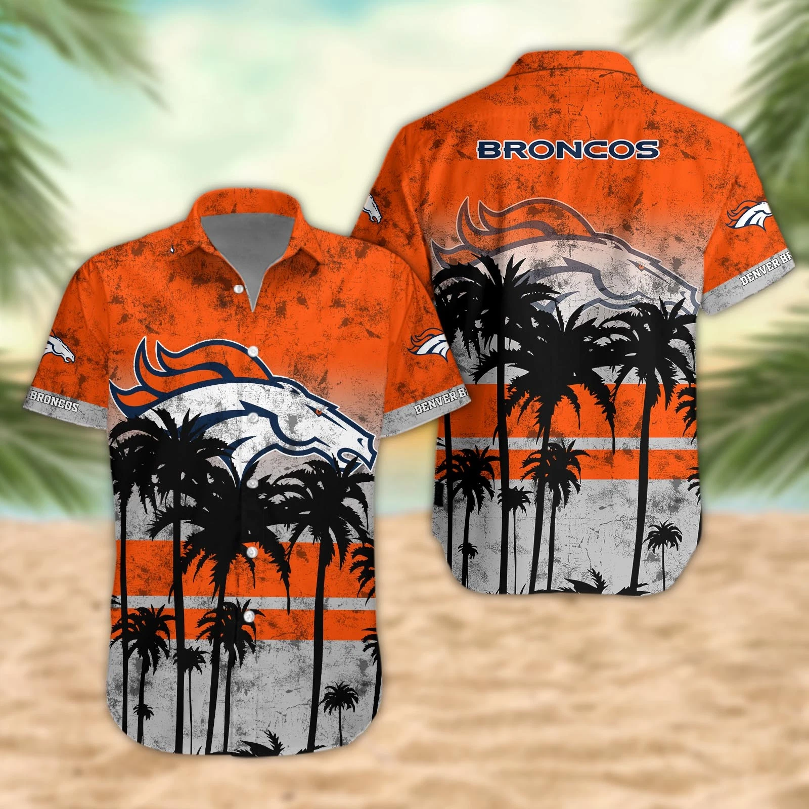 Denver Broncos Desert Sunset Hawaiian Shirt