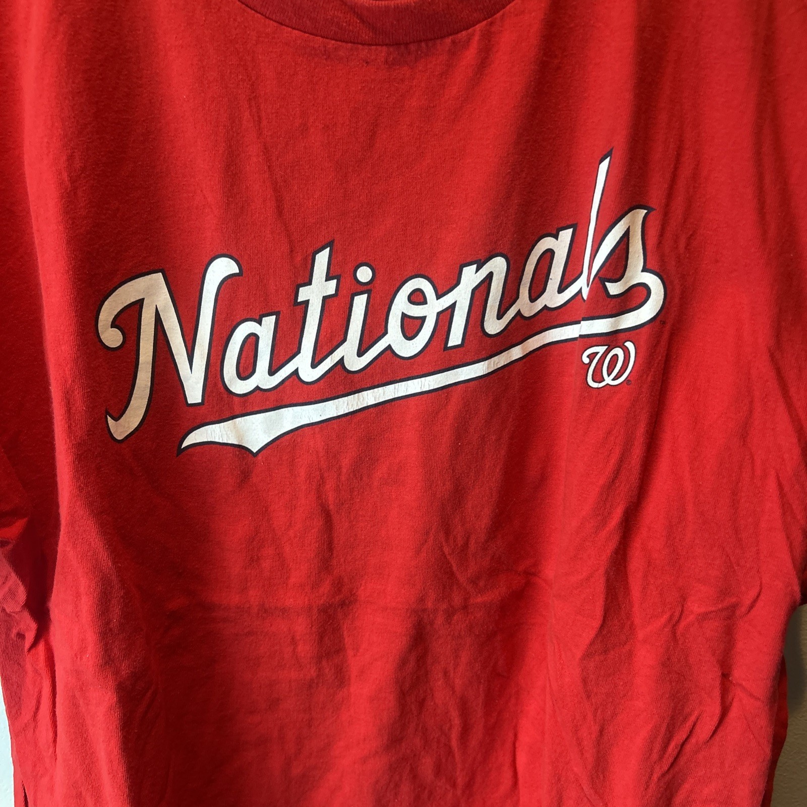 Majestic MLB Washington Nationals Men's Red Short Sleeve T-Shirt X-Large