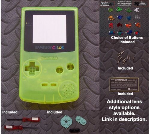 Nintendo Game Boy Color GBC Shell + Glass Lens + Buttons- Pick Shell Color! - Picture 18 of 25