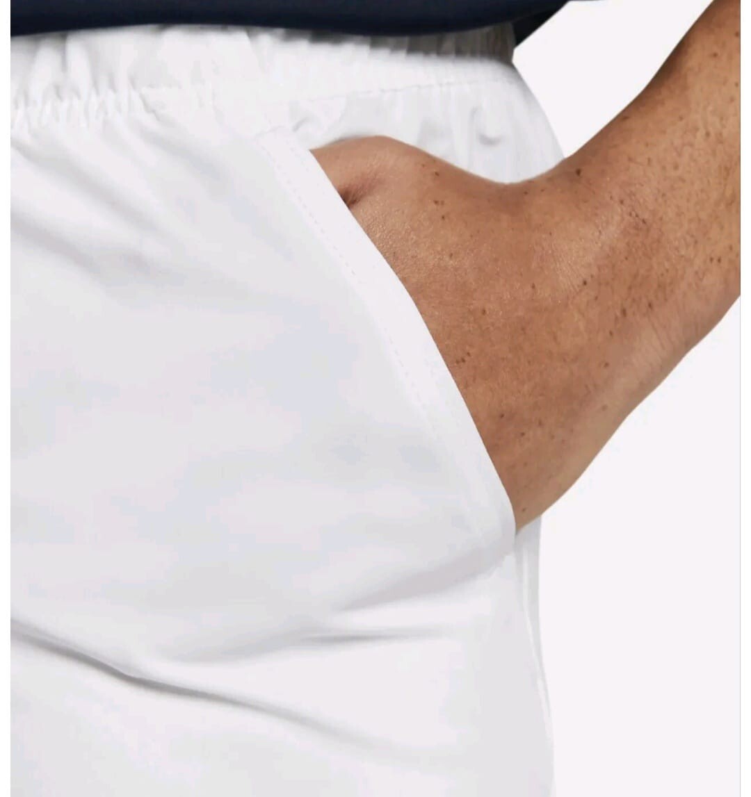 Nike Men Sz XXL Court Dri-Fit Advantage 7” Tennis  Shorts White-Black DD8329-100 thumbnail 4