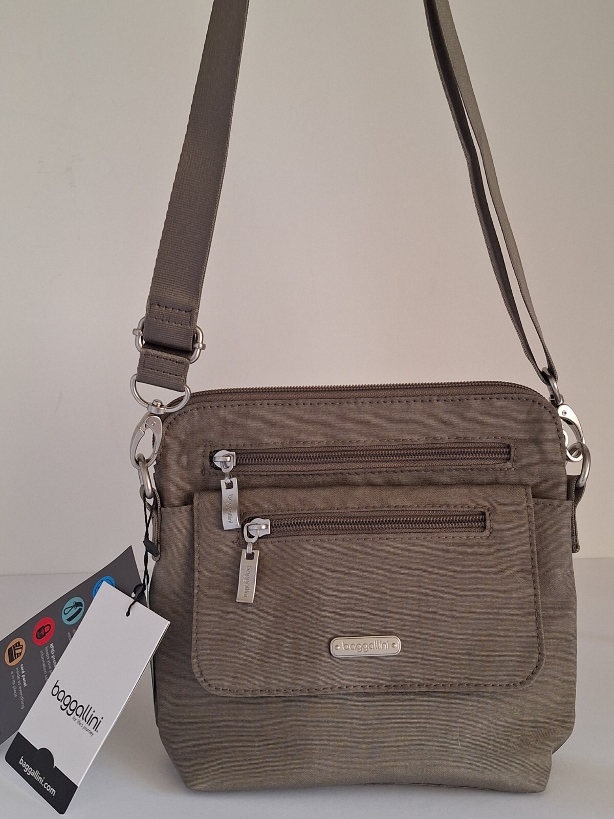 NWT Baggallini Let's Escape Crossbody, Sterling Shimmer eBay