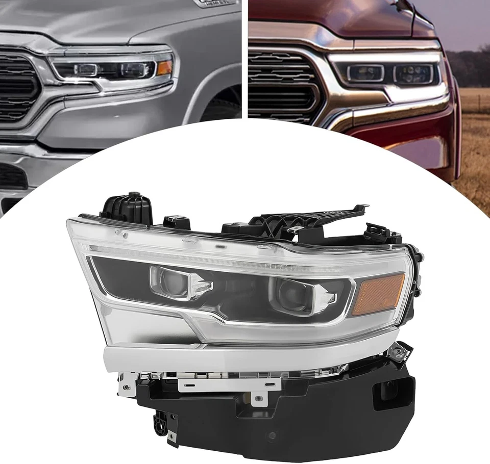Faro proyector LED completo para Dodge Ram 1500 2019-2022 faro conductor izquierdo Foto 3 de 4