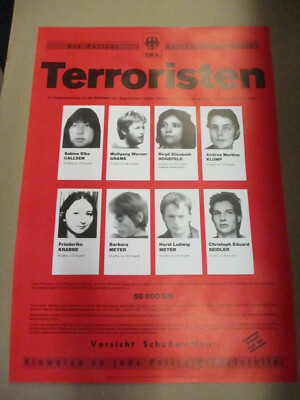 Terroristen - RAF Fahndungsplakat Juli 1990