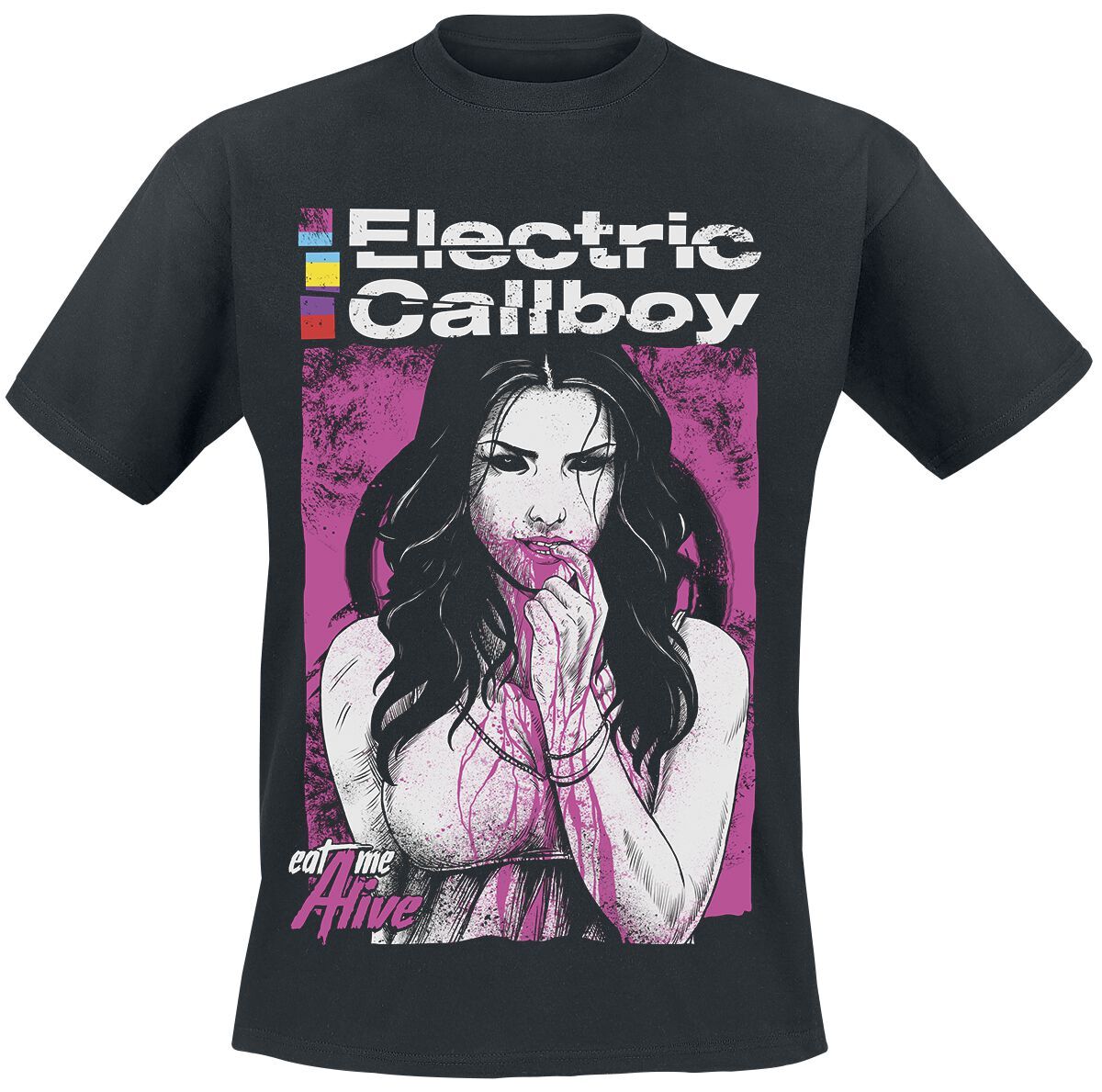 Футболка Electric Callboy с надписью Herren Eat Me Alive schwarz Band-Товары группы 5690₽