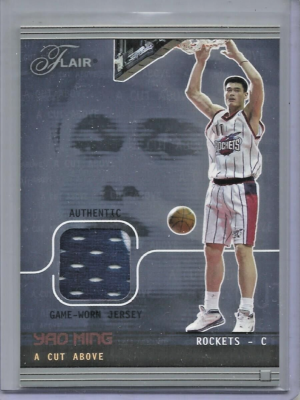 その他 UD GLASS Yao Ming auto Yao Ming 2003/04 Fleer Flair A Cut Above Game Used Jersey #425/500