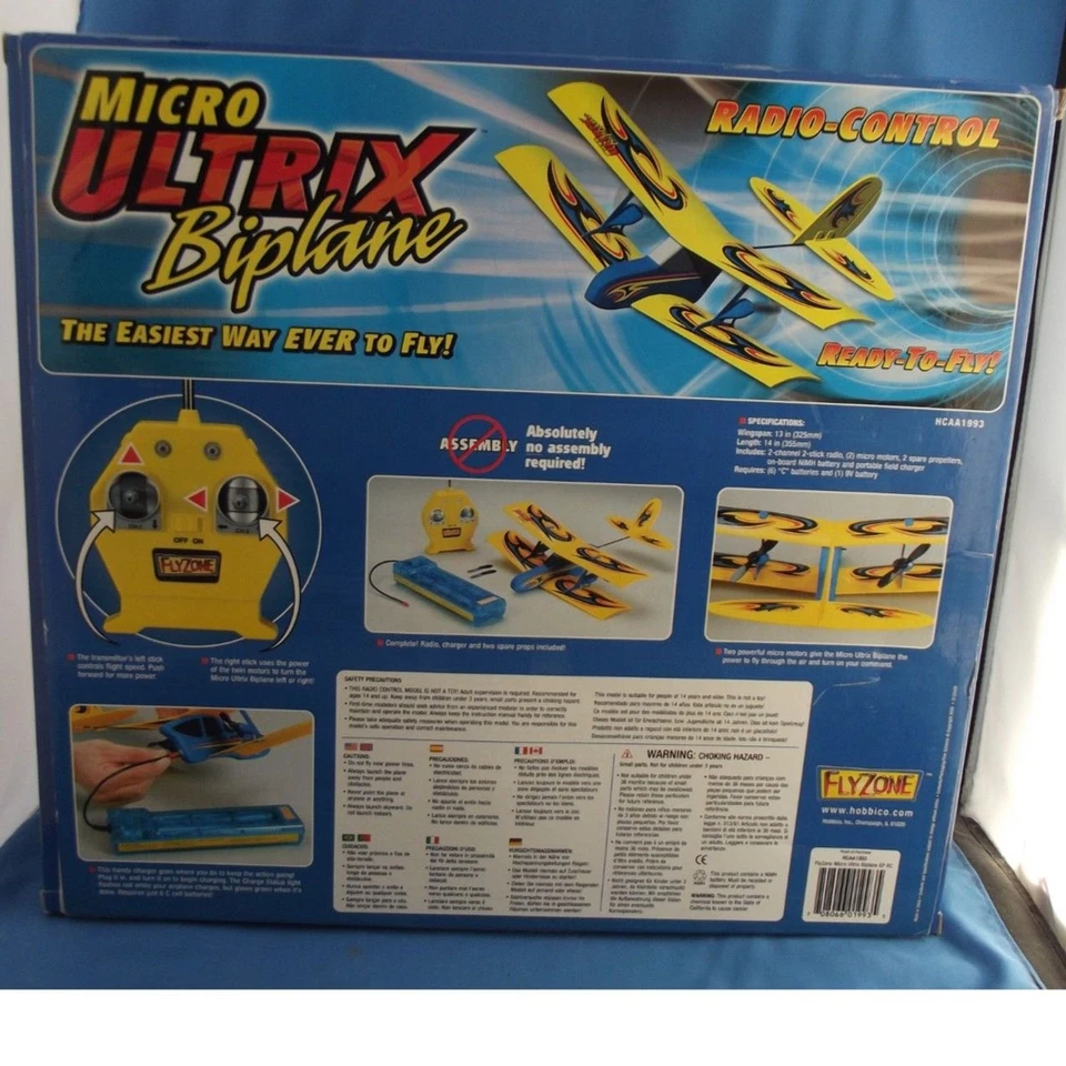 Flyzone - Micro Ultrix Biplane - Radio Control - HCAA1993 - 2005 - New In Box - Image 2 of 4
