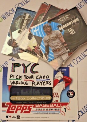 2022 TOPPS SERIES 1 Generation Now Blue PYC Pick Tatis Soto Bichette Alvarez GN