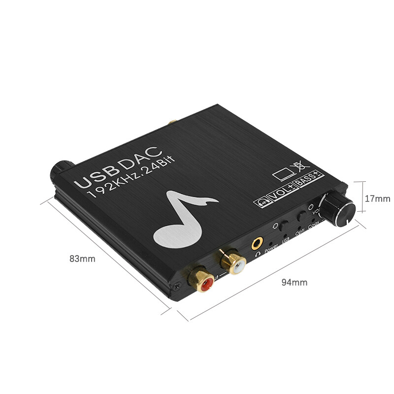 Digital to Analog Audio Converter 192KHz/24Bit DAC Volume Control