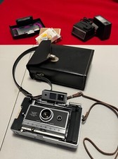 Polaroid Automatic 360 Land Camera Kit w/ Leather Case, Battery, Flash 4
