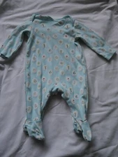 Mothercare Long Sleeve Babygrow Sleepsuit Size 1-3 mths Up to 14.5lb Baby Girl