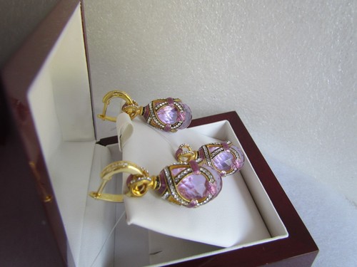ALEXANDRITE EARRINGS & PENDANT SET HANDMADE RUSSIAN SOLID STERLING SILVER 925 - Picture 11 of 11