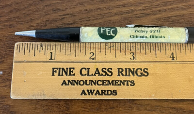 Mechanical Pencil Vintage PEC Publishers Engraving co. victory 3211 Chicago