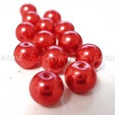 Glass Pearl Beads 4mm 6mm 8mm 10mm Round Jewellery Wedding Sewing Crafts