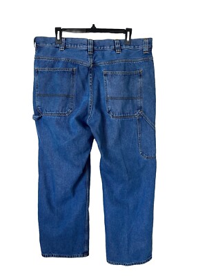 Blue Mountain Carpenter Jeans 38x30 Loose Baggy Wide Leg Grunge Skater Y2K Stain