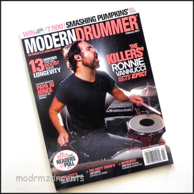 MODERN DRUMMER - Feb 2013 - RONNIE VANNUCCI - THE KILLERS + Papa Jo Jones