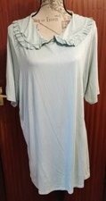 Womens Plain Baggy Short Sleeve Tunic Long Oversized TShirt Midi Dress Mint UK22