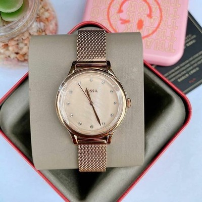 Fossil BQ3392 Laney Three-Hand Rose 