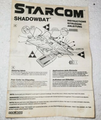 STARCOM Schiffsanleitung SHADOWBAT - COLECO 1987