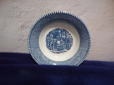 Currier & Ives “The 0ld Grist Mill” By Royal China Dessert Bowl USA