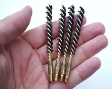 .25 CALIBER, 3", GUN CHAMBER BORE BRUSH, CLEANING ROD BRUSH TOOL, LOT OF 4, NOS!