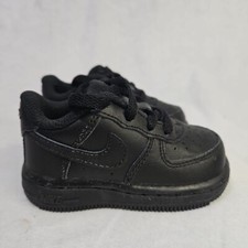 Nike AirForce 1 Low Triple Black Kids Size 4C 314194-009 Infant Toddler