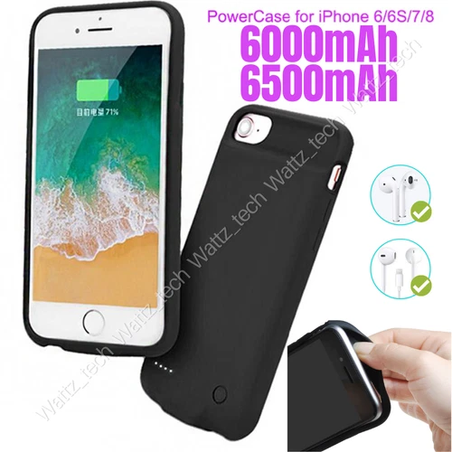 Portable Battery Charger Case Smart Power Bank Cover For iPhone 6 6s 7 8 Plus SE
