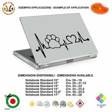 Heart imprint notebook sticker heart cardio footprint pvc black white cropped