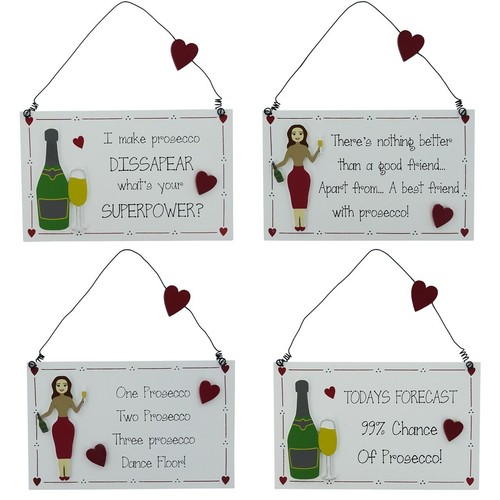 Prosecco Plaque Alcohol Humour Funny Quote Wooden Novelty Girls Sign Gift Ebay