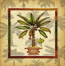Ceramic Backsplash Tile Mural Floral Kitchen/Bathroom - Banana Palm 3
