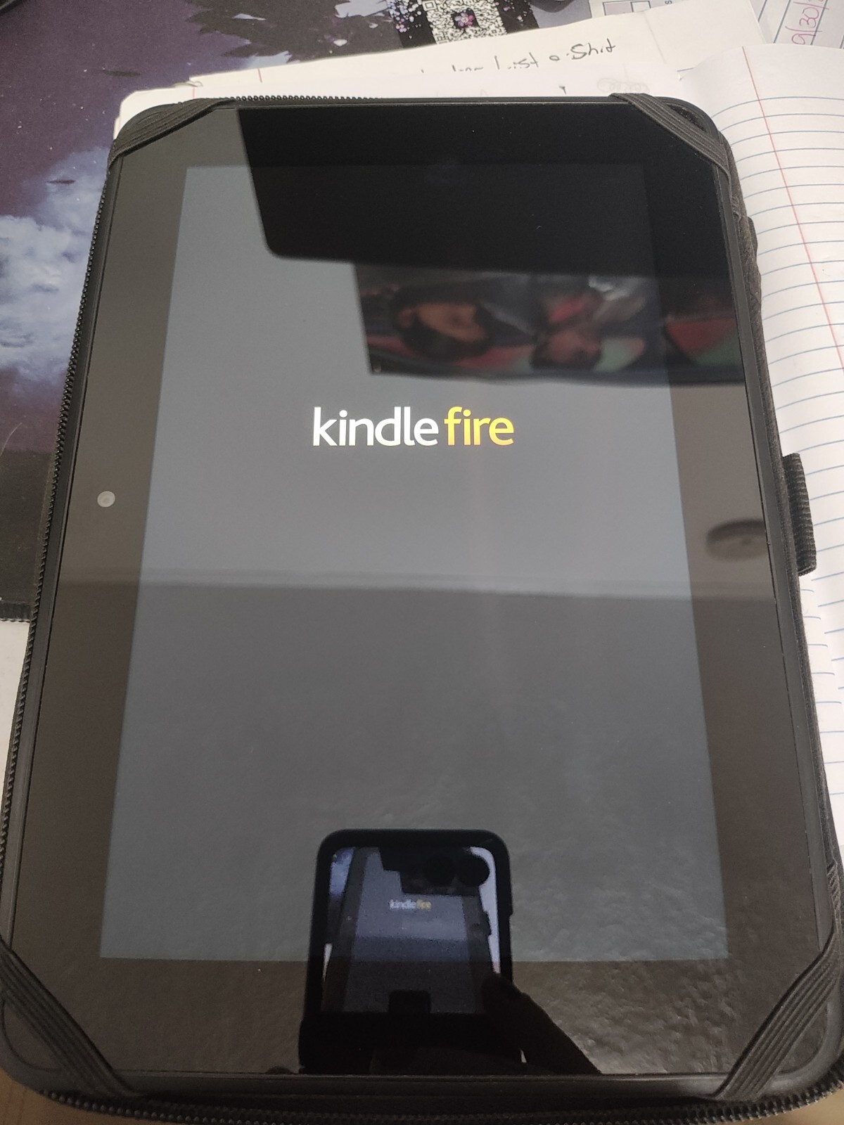 kindle fire hd 8, 10th generation tablet + case.  12 Gig Storage-image