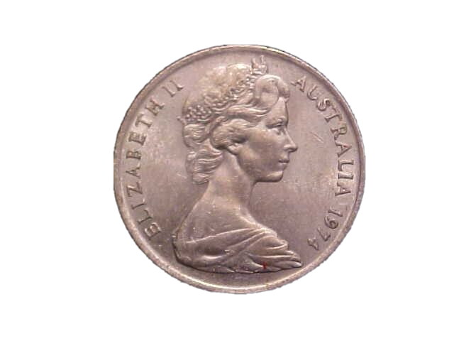 1974 Australia 10 Cents Elizabeth II KM# 65- Very Nice High Grade