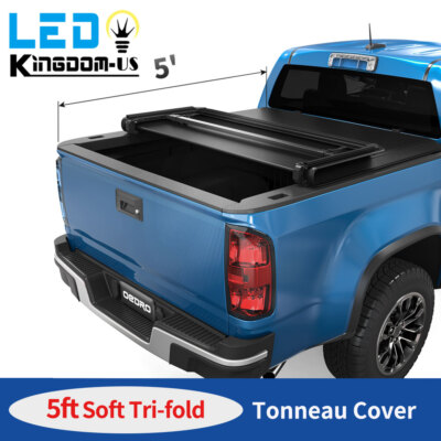 TYGER T3 Soft Tri-fold Fit 2004-2012 Chevy Colorado GMC Canyon; 2006-2008 Isuzu I350 | 5'1in Bed