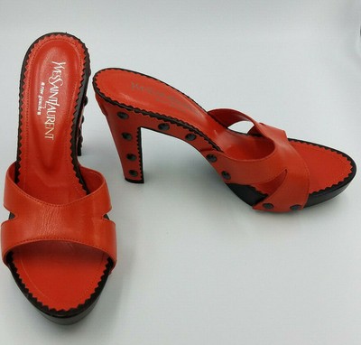 orange heels size 9