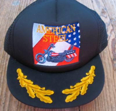 American Steel Mesh BB Cap Biker Cotton Oak Leaves 