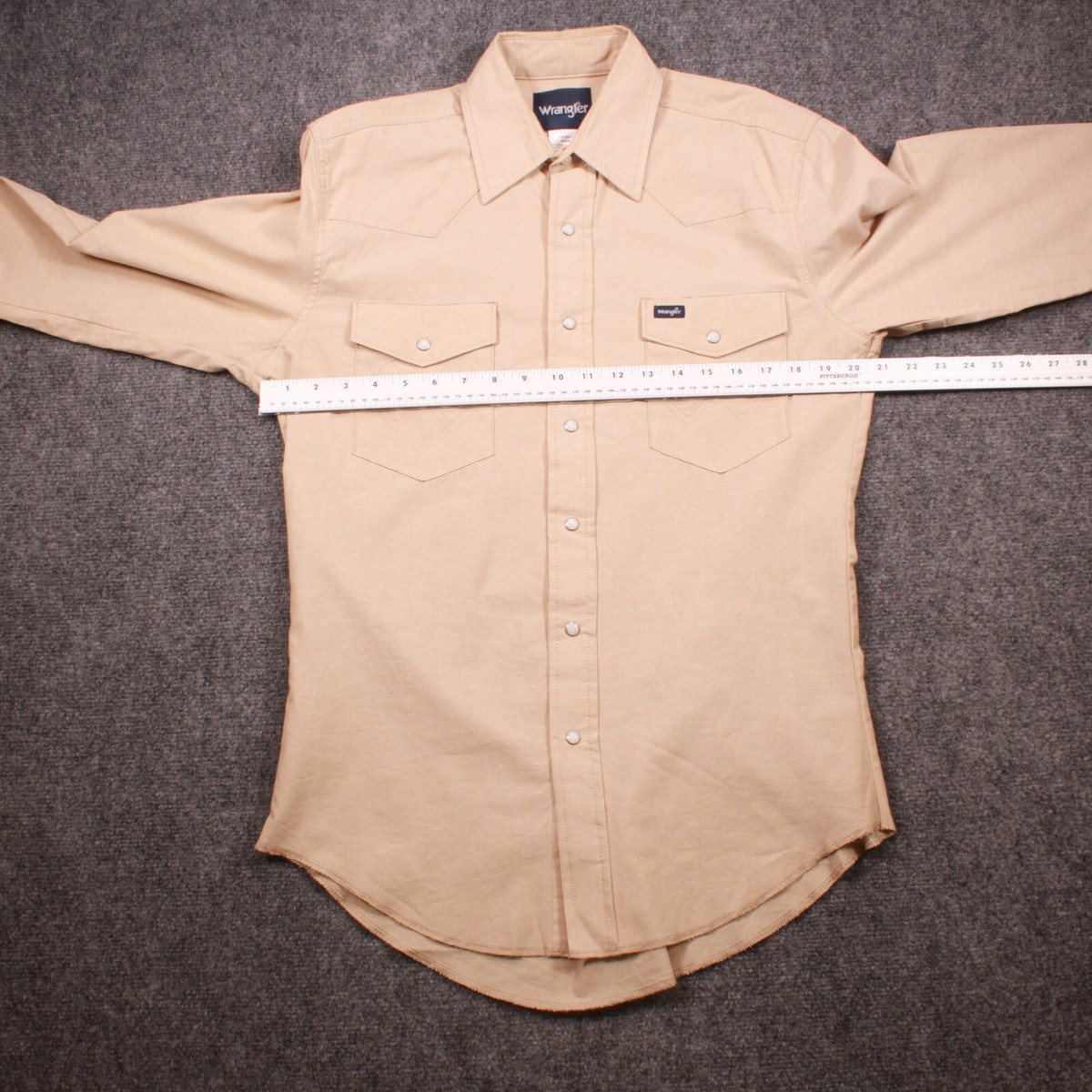Wrangler Perl Snap Cowboy Cut Western Style Shirt Khaki  MS728KH Perl Snap Up. View 6