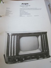 Schaltplan N Radio Argus Capitol 1400W, 1953 Fernseher