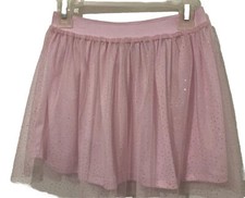 Girls total girl Light Pink Silver Polka Dots skirt Size Princesses Tulle S 6/7