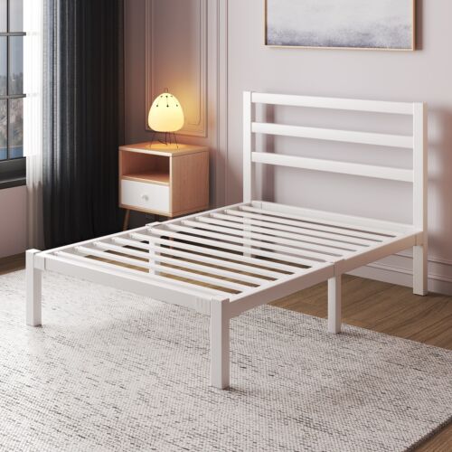 Twin Size Bed Frame Heavy Duty Platform Bed Frame with Headboard & Footboard - Picture 15 of 17