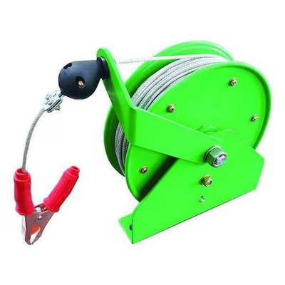 Speedaire 45Uz50 Cable Reel, W/Clamp, 100 Ft L, 10'' H, Gren