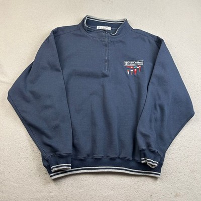 Royal Caribbean Jacket Mens XL Regular Blue 1/4 Zip Heavyweight Pullover