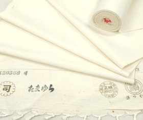 Ivory Hama Pongee UnUsed UnDyed Bolt By the Yard Silk Japanese Kimono Fabric BJ