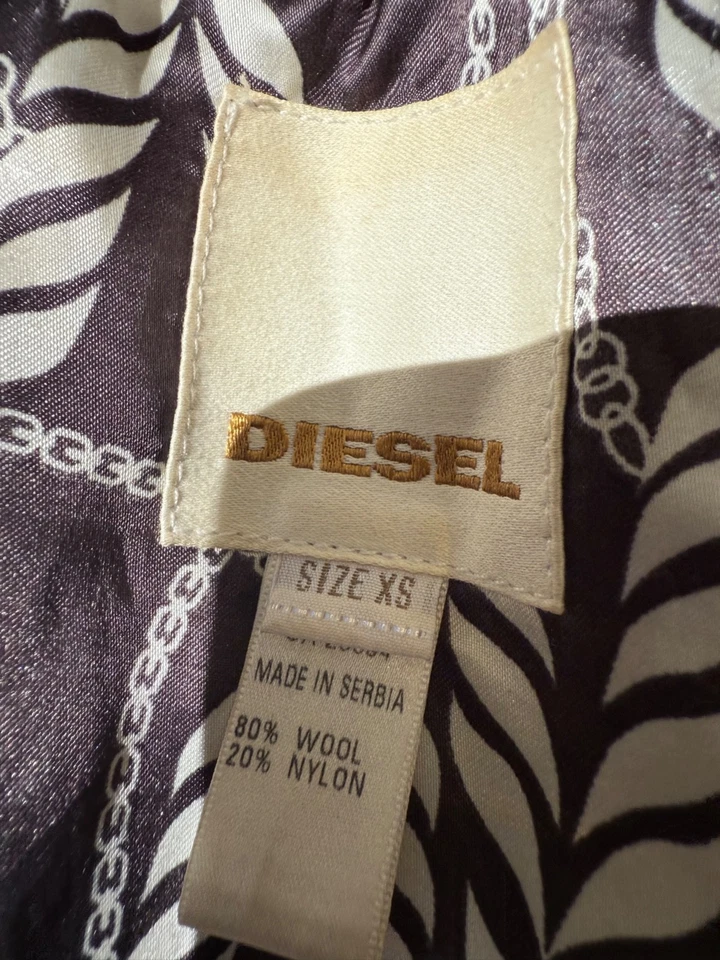 Auténtico abrigo DIESEL - negro para mujer LANA GUISANTE TALLA XSMALL F15 Foto 4 de 4